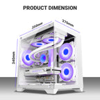 Ant Esports Chassis CRYSTAL Z2 White ( Chassis Without Power Supply )