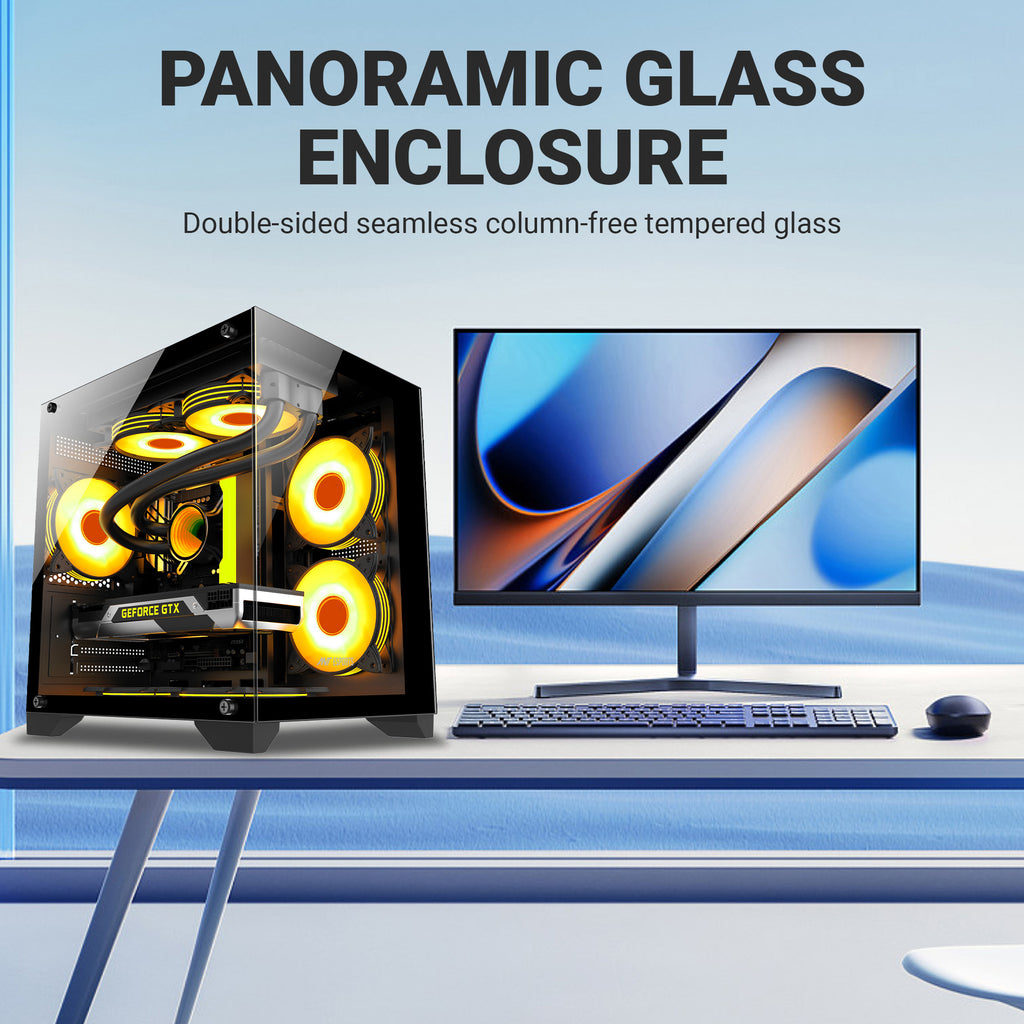 Ant Esports Chassis CRYSTAL Z2 Black ( Chassis Without Power Supply )