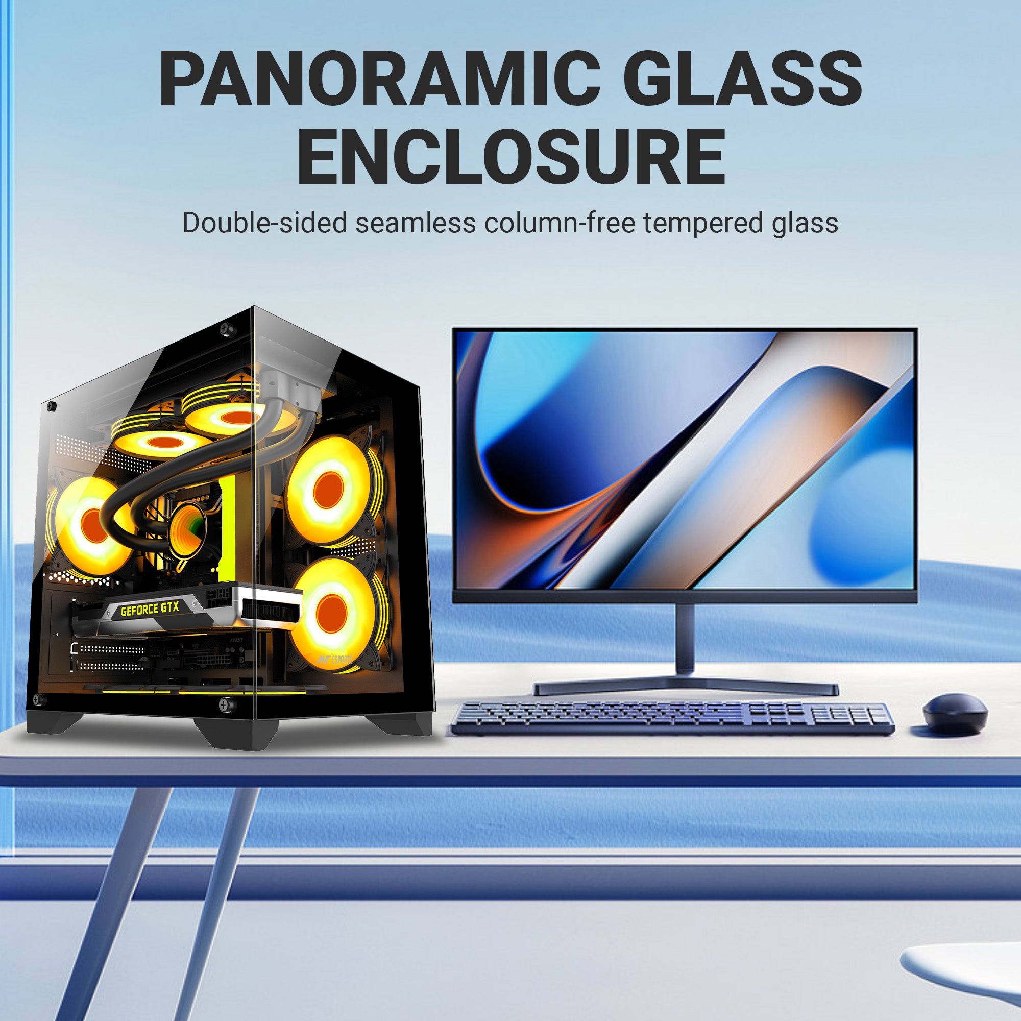 Ant Esports Chassis CRYSTAL Z2 Black ( Chassis Without Power Supply )