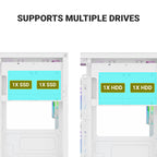 Ant Esports Chassis CRYSTAL Z2 White ( Chassis Without Power Supply )