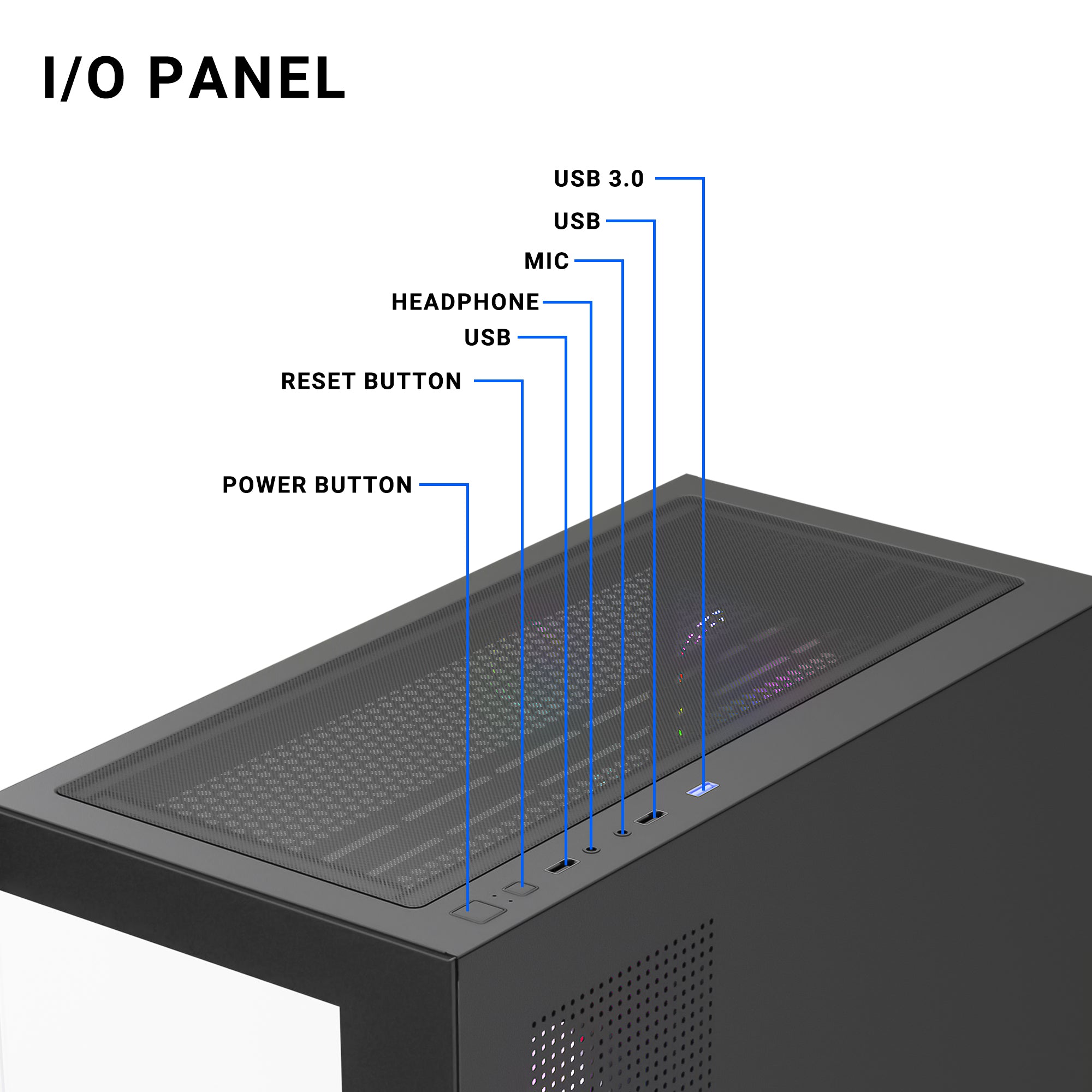 Ant Esports Chassis CRYSTAL Z3 Black ( Chassis Witout Power Supply )