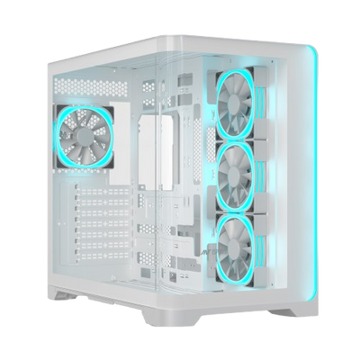 Ant Esports Chassis Crystal ARC - White ( Chassis Without Power Supply )