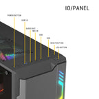 Ant Esports Chassis Eclipse - Grey Black ( Chassis Without Power Supply )