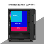 Ant Esports Chassis Eclipse - Grey Black ( Chassis Without Power Supply )