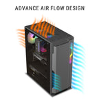 Ant Esports Chassis Eclipse - Grey Black ( Chassis Without Power Supply )