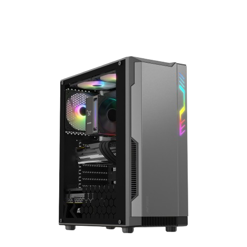 Ant Esports Chassis Eclipse - Grey Black ( Chassis Without Power Supply )