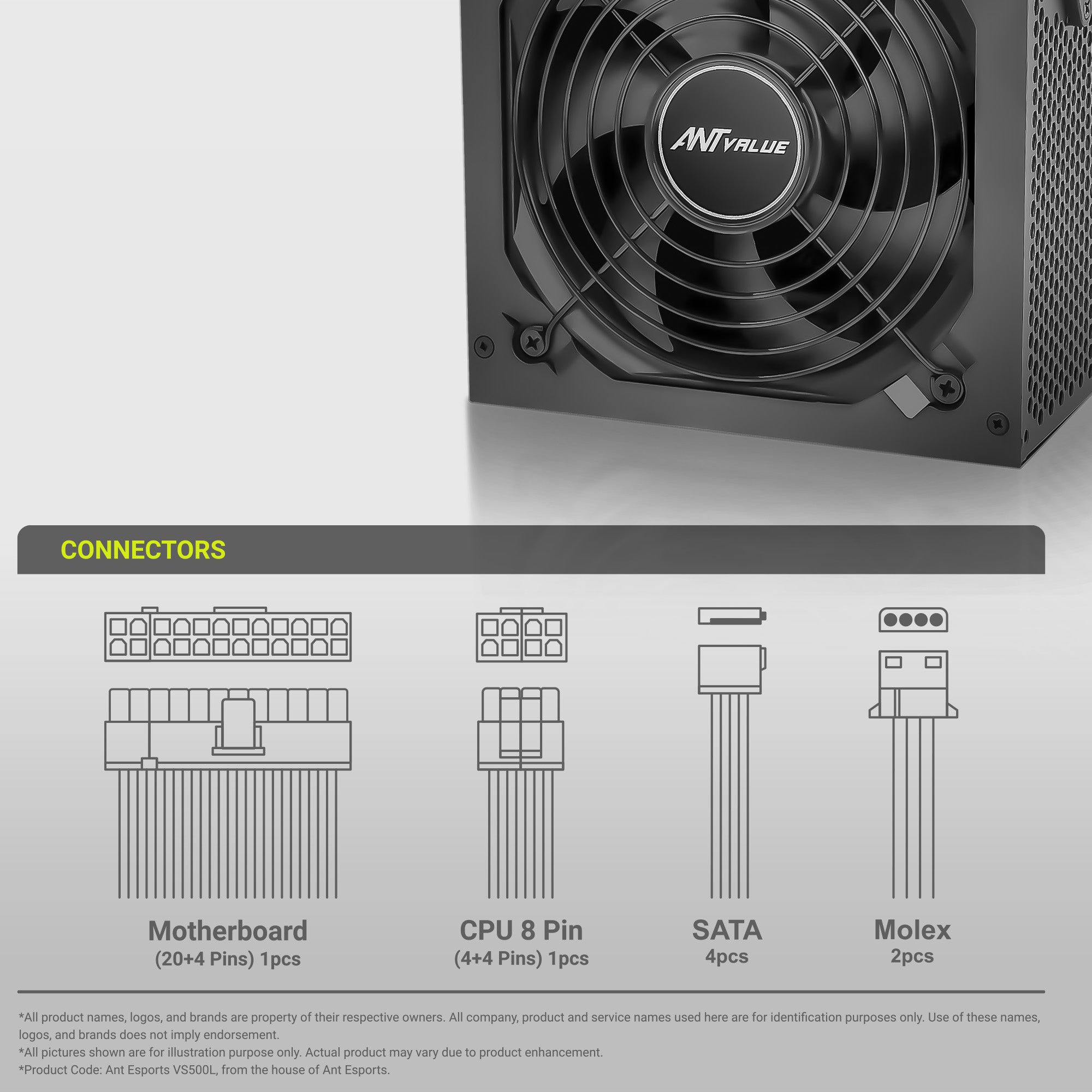 Ant Value Eco Series Power Supply ECO500 (R-41258563)