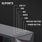 Ant Esports Chassis Elite 1200 Black ( Chassis Without PSU )