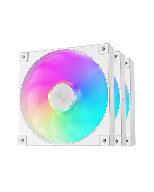 DeepCool FD14 ARGB WH 140mm 3-in-1 PWM Case Fan Kit (White)