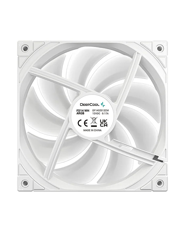 DeepCool FD14 ARGB WH 140mm 3-in-1 PWM Case Fan Kit (White)