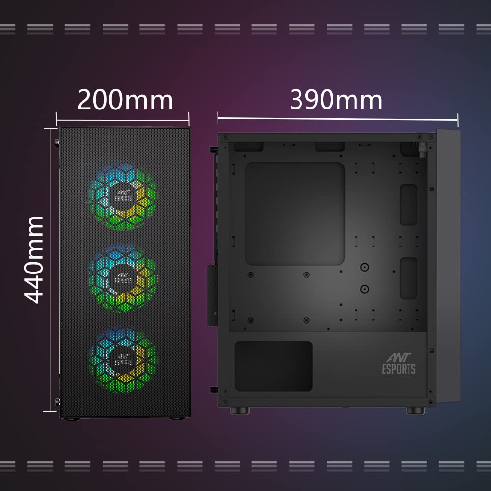 Ant Esports Chassis ICE-110 With ARGB FAN (Chassis Without Power Supply ) NEW