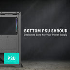 Ant Esports Chassis ICE 270G 6F with Glass Front Panel & 6 Fan - Black ( Chassis Without Power Supply )