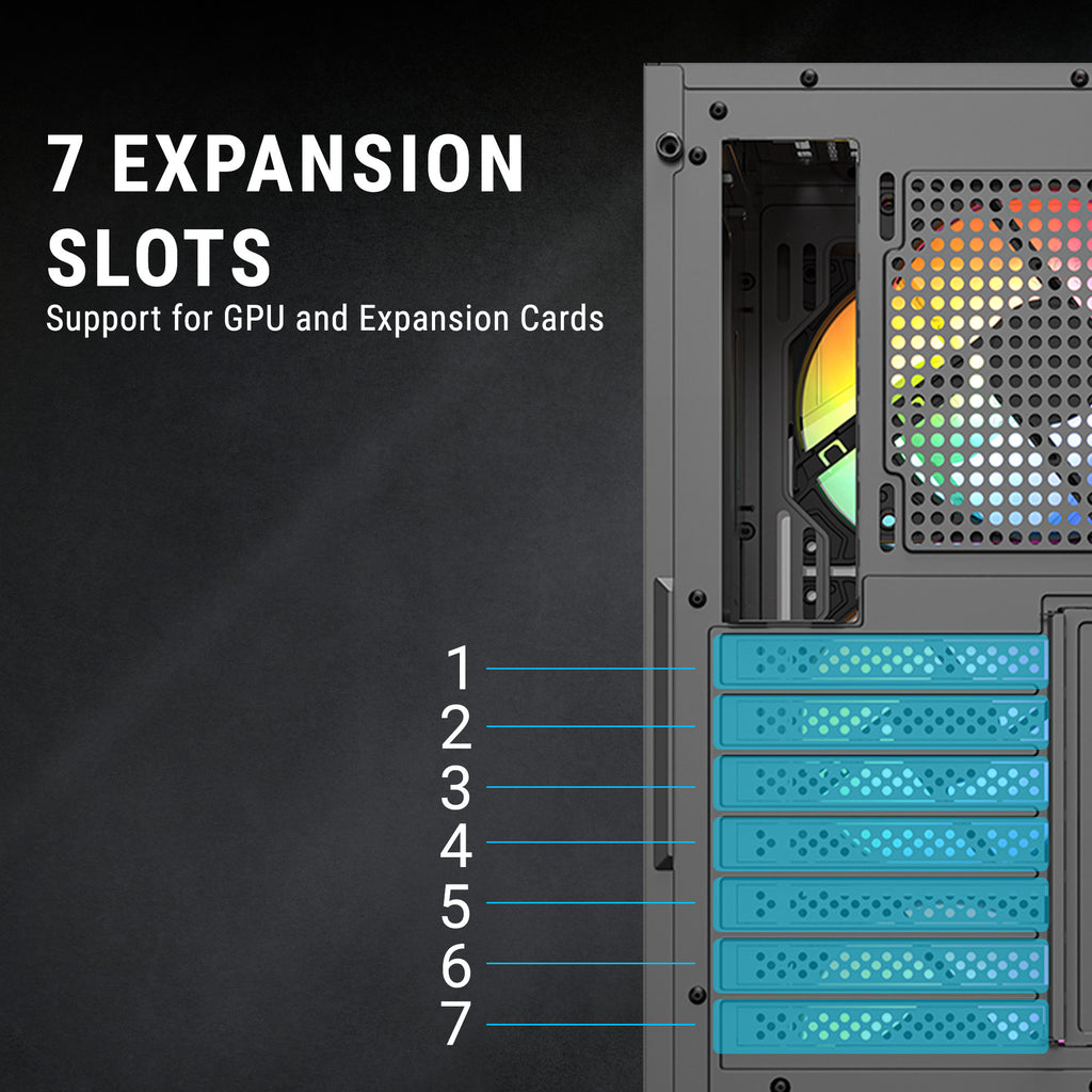 Ant Esports Chassis ICE 270M 6F with Mesh Front Panel & 6 Fans - Black ( Chassis Without Power Supply)
