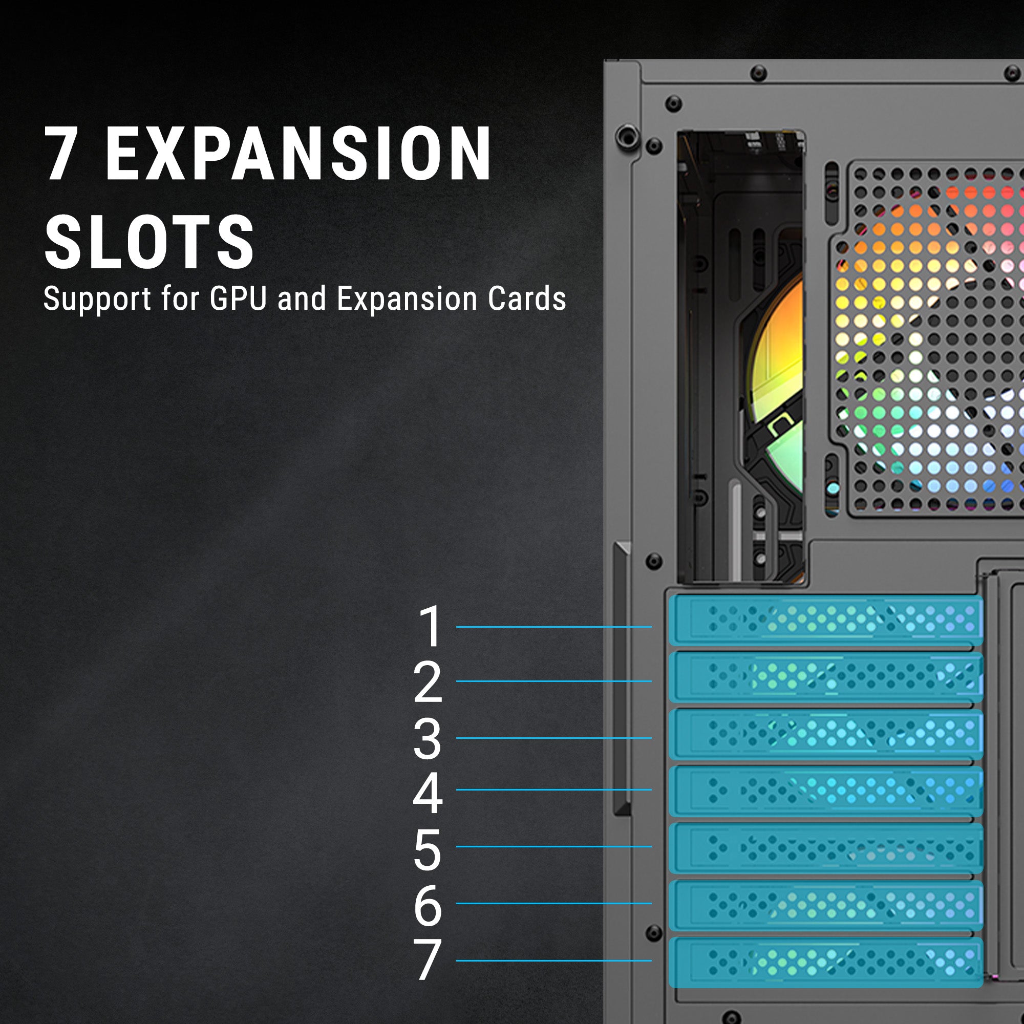 Ant Esports Chassis ICE 270G 6F with Glass Front Panel & 6 Fan - Black ( Chassis Without Power Supply )