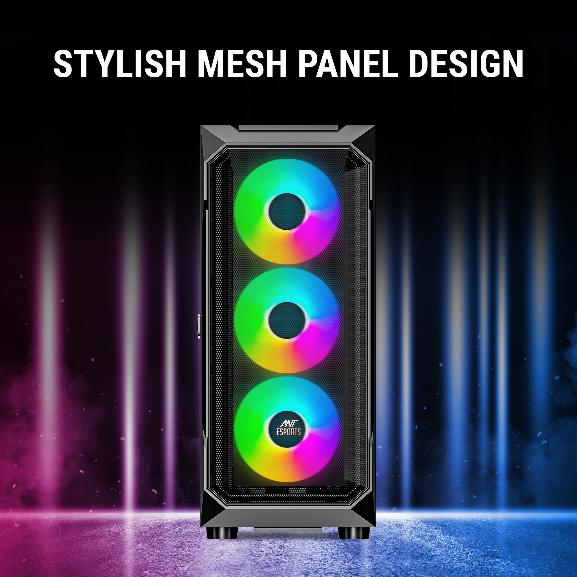 Ant Esports Chassis ICE-410TG Black ( Without Power Supply )
