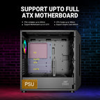 Ant Esports Chassis ICE-410TG Black ( Without Power Supply )