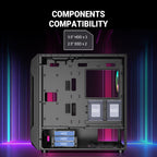 Ant Esports Chassis ICE-410TG Black ( Without Power Supply )