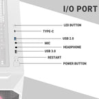 Ant Esports Chassis ICE-410TG White ( Without Power Supply )