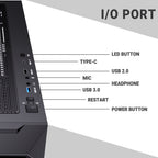 Ant Esports Chassis ICE-410TG Black ( Without Power Supply )