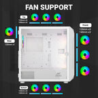 Ant Esports Chassis ICE-410TG White ( Without Power Supply )