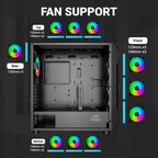 Ant Esports Chassis ICE-410TG Black ( Without Power Supply )