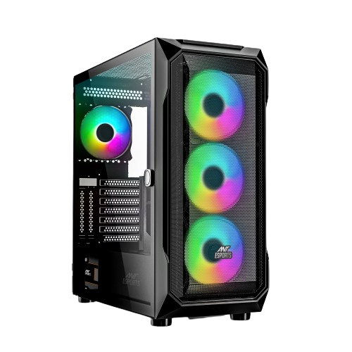 Ant Esports Chassis ICE-410TG Black ( Without Power Supply )