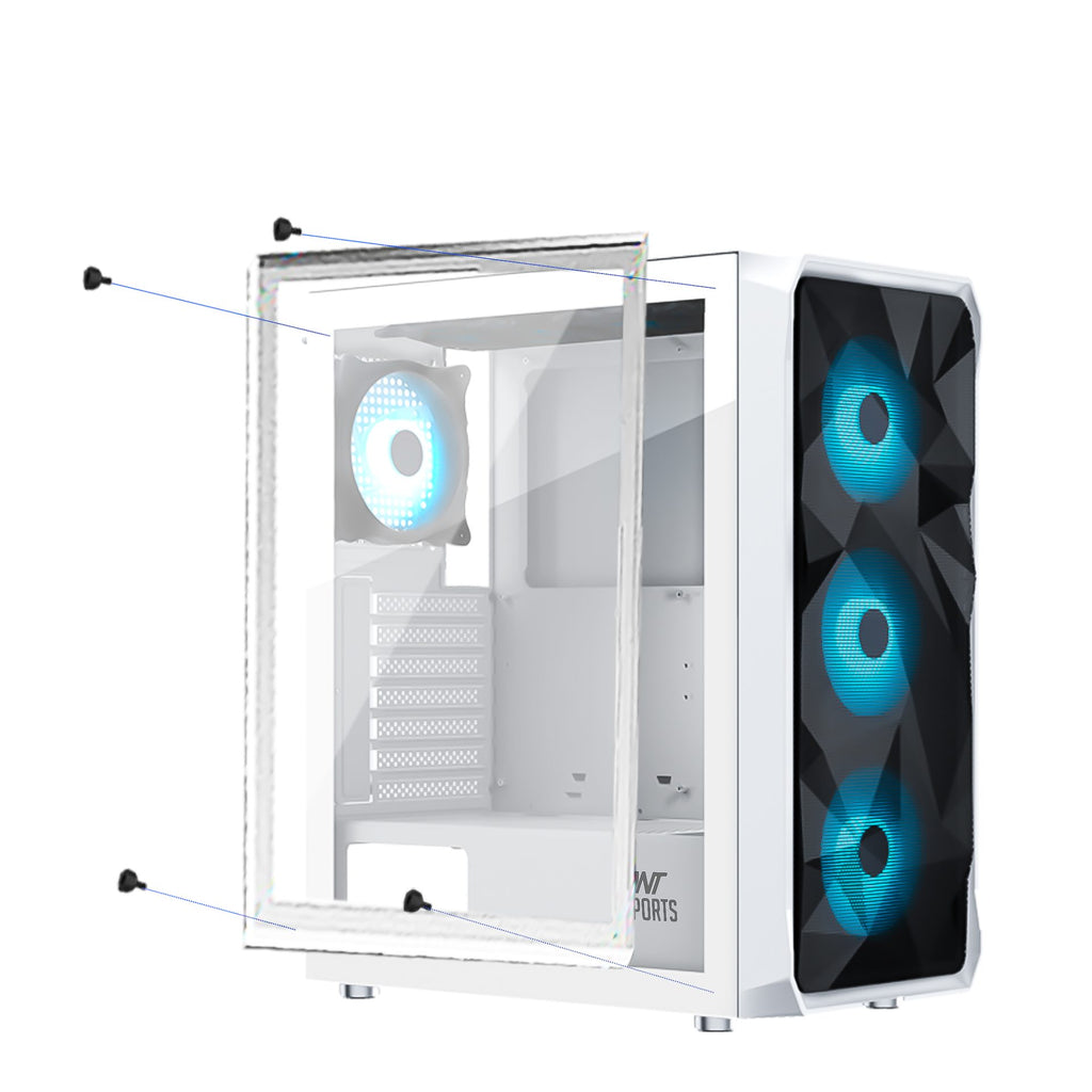 Ant Esports Chassis ICE-112 White ( Chassis Without PSU )