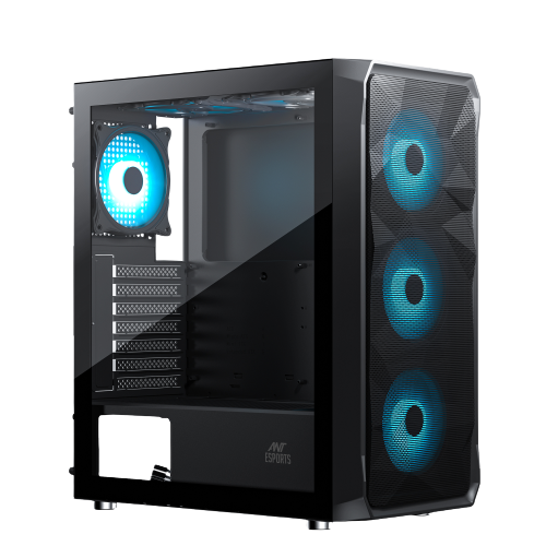 Ant Esports Chassis ICE-112 BLACK With ARGB FAN ( Chassis Without Power Supply ) NEW