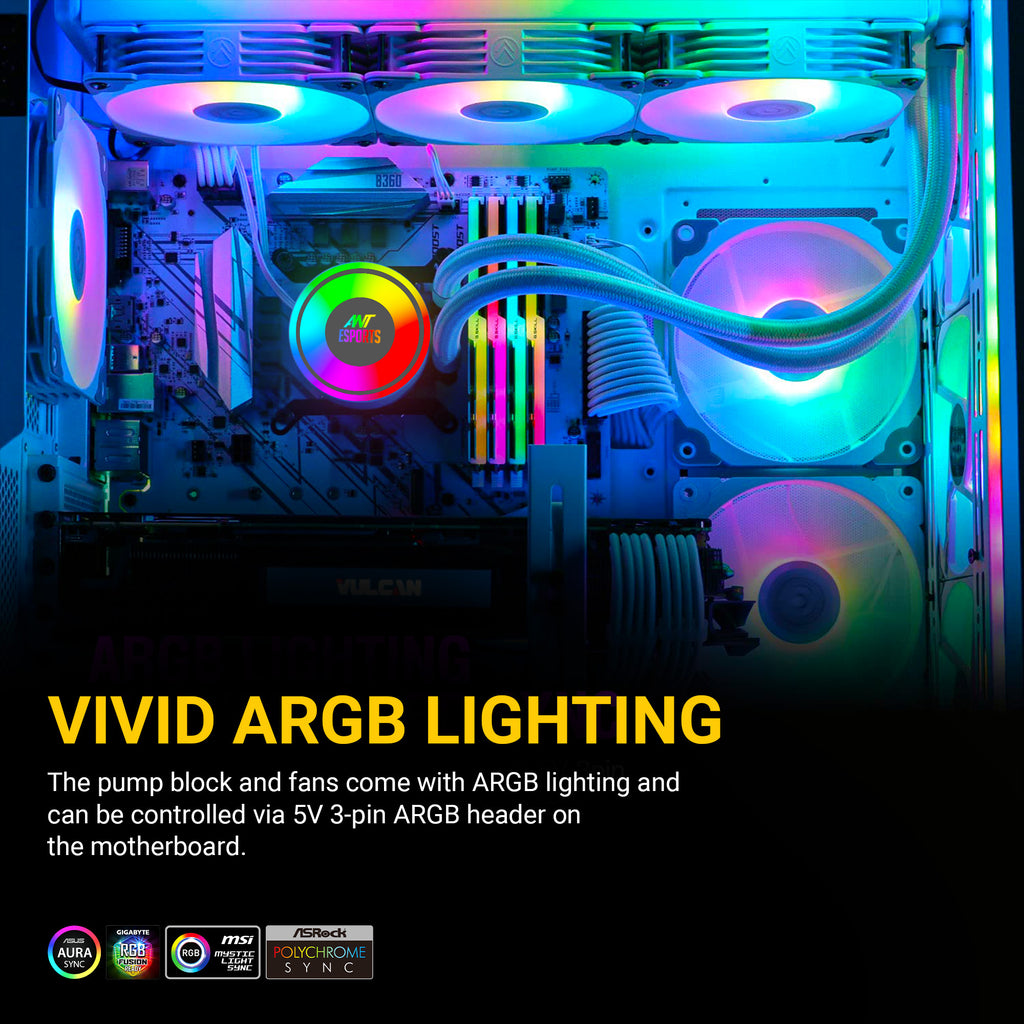 ANT ESPORTS Ice 360 ARGB 360mm CPU Liquid Cooler ( White )