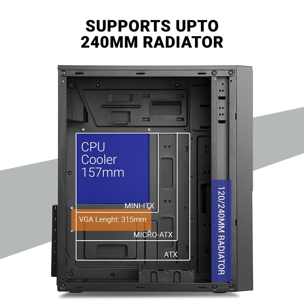 Ant Esports Chassis - Si25 (without Power Supply) Black