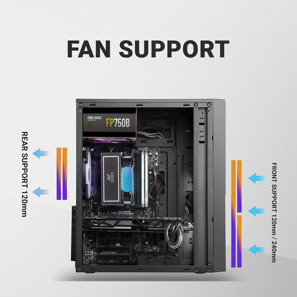 Ant Esports Chassis - Si25 (without Power Supply) Black