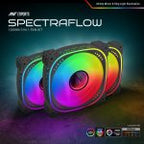 Ant Esports Spectraflow 3x120mm ARGB Black Case Fan Kit