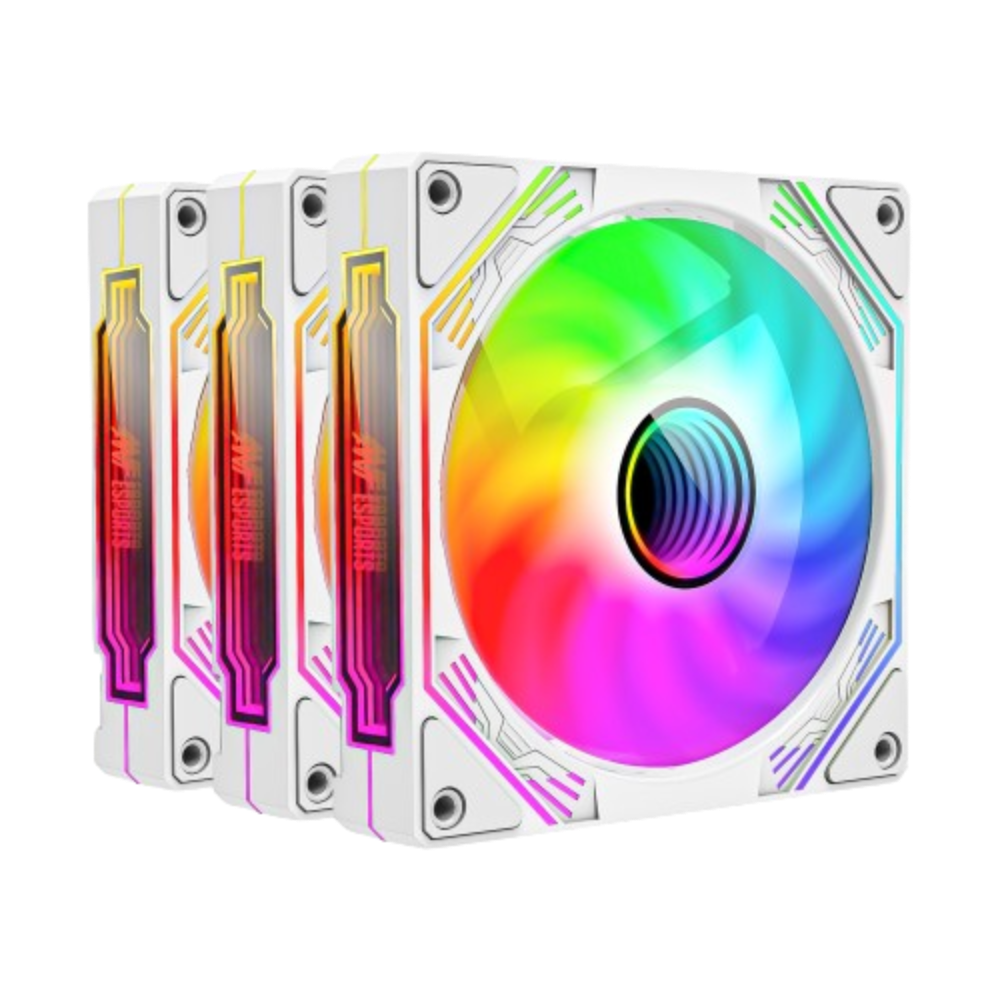Ant Esports Sciflow 3x120mm ARGB White Case Fan Kit