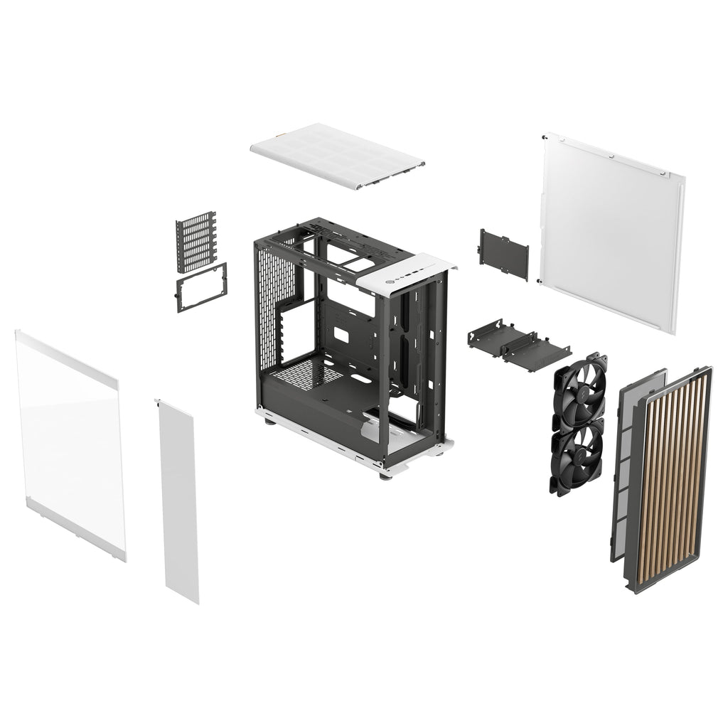 FRACTAL DESIGN North Chalk White TG Clear Tint