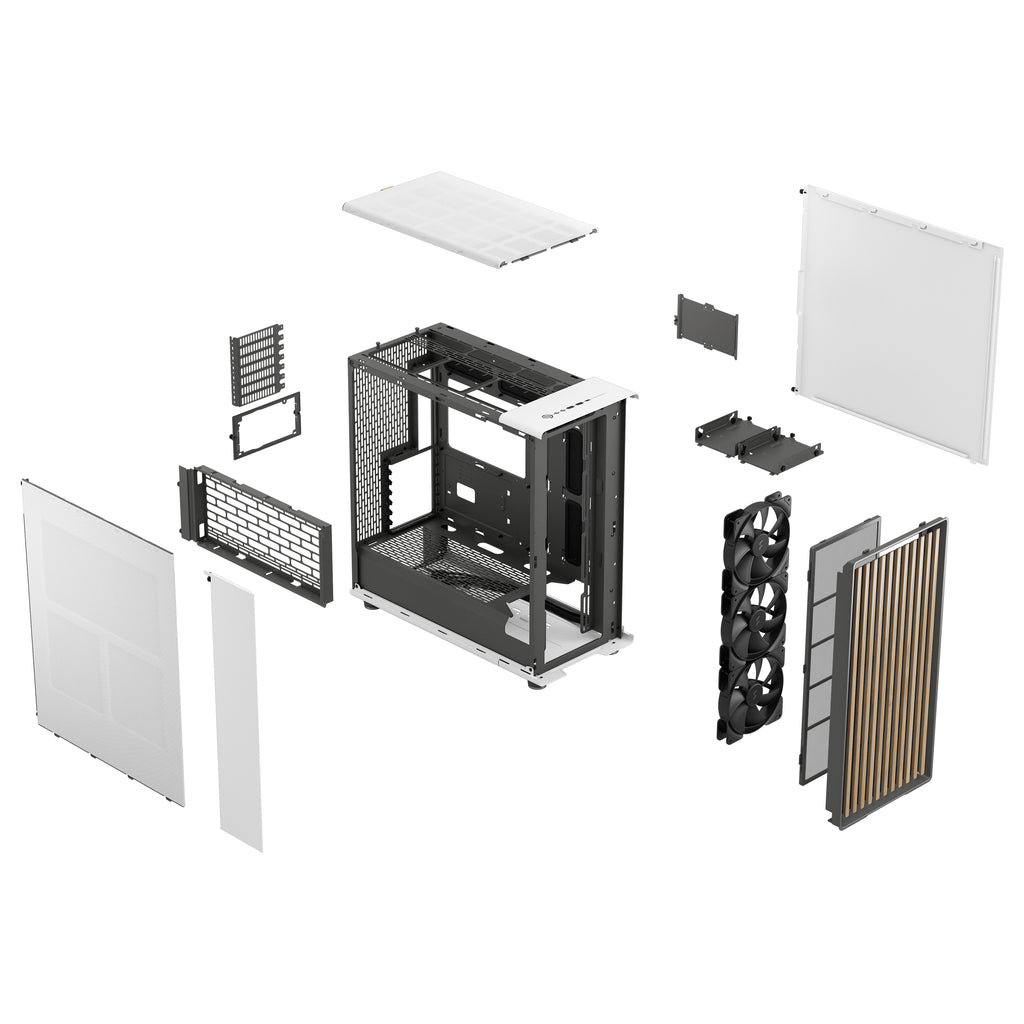 FRACTAL DESIGN North XL Chalk White TG Clear Tint