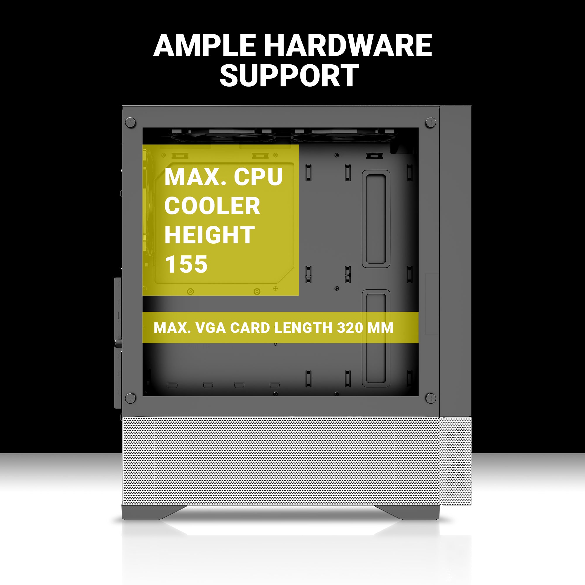 Ant Esports Chassis PAPPER 5F - Black & White ( Chassis Without Power Supply )