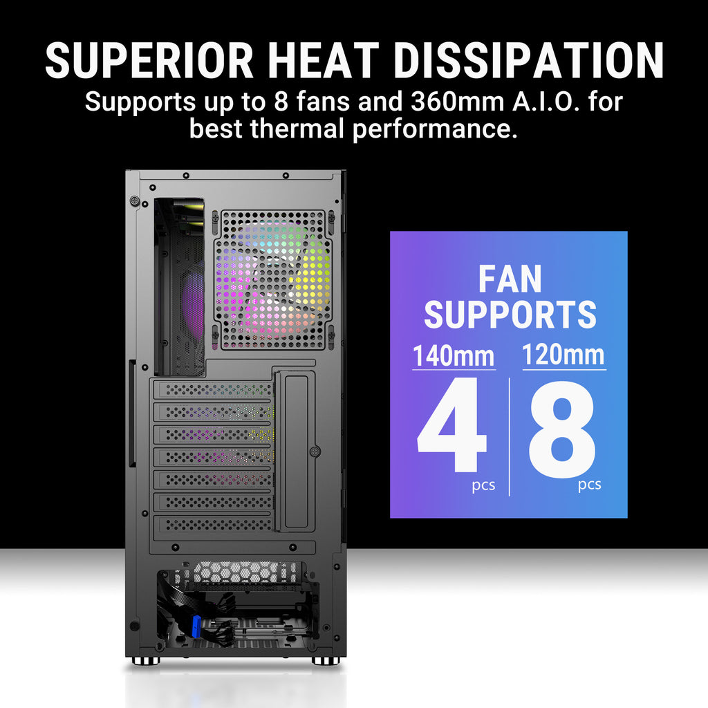Ant Esports Chassis PAPPER 5F - Black & White ( Chassis Without Power Supply )