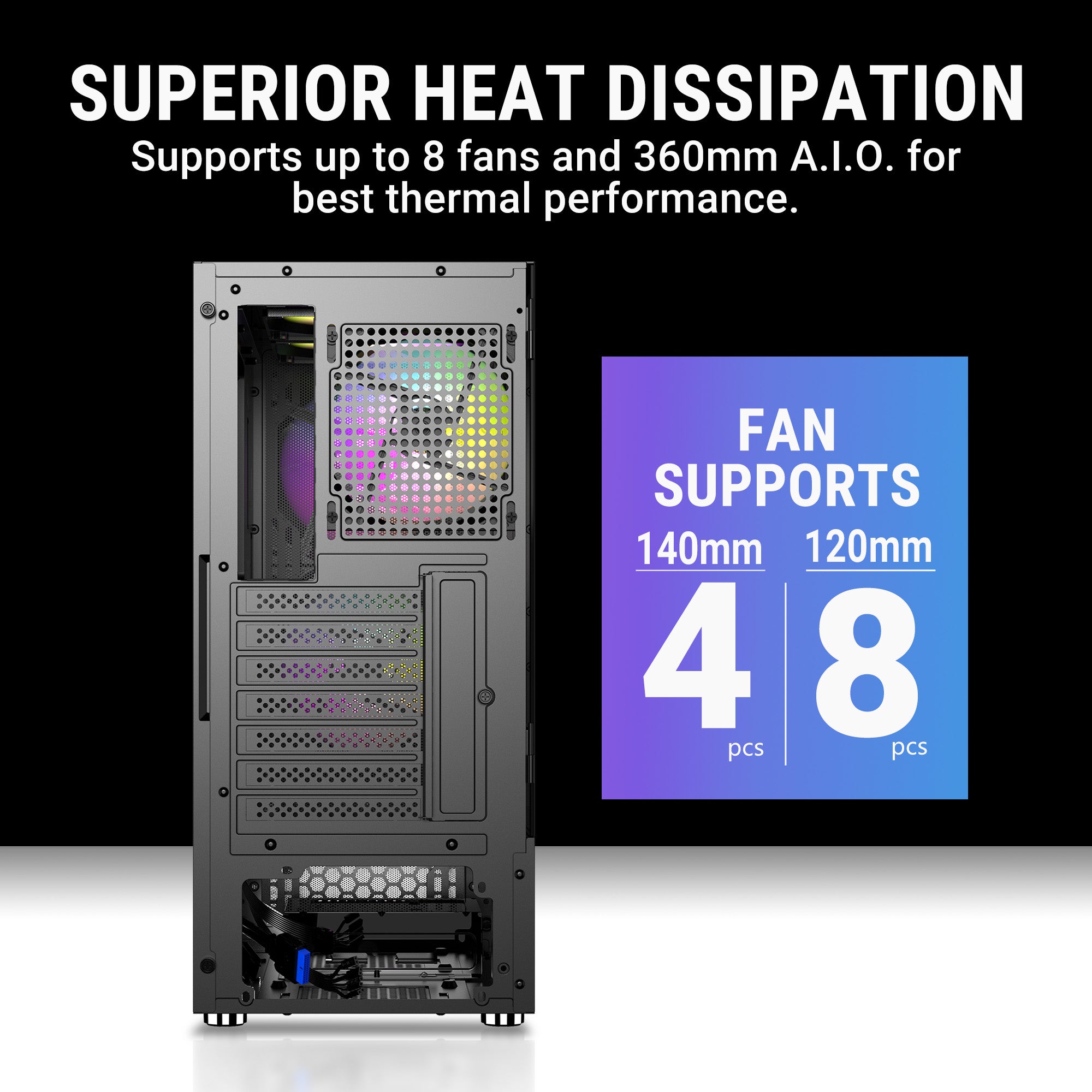 Ant Esports Chassis PAPPER 5F - Black & White ( Chassis Without Power Supply )