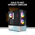 Ant Esports Chassis PAPPER 5F - Black & White ( Chassis Without Power Supply )