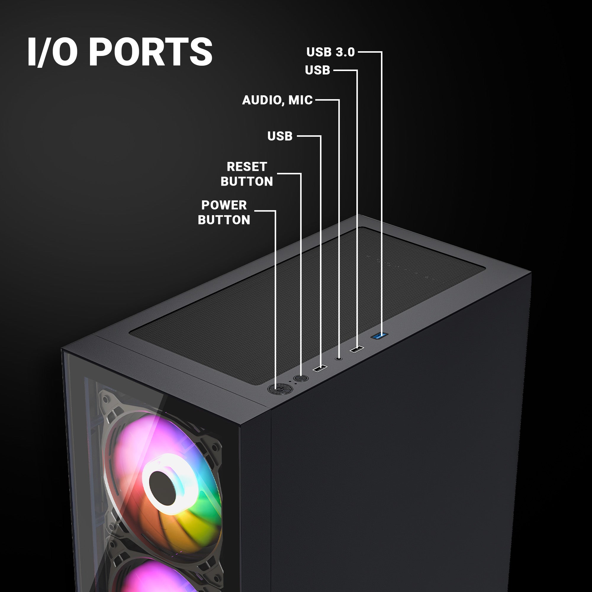 Ant Esports Chassis PAPPER 5F - Black & White ( Chassis Without Power Supply )
