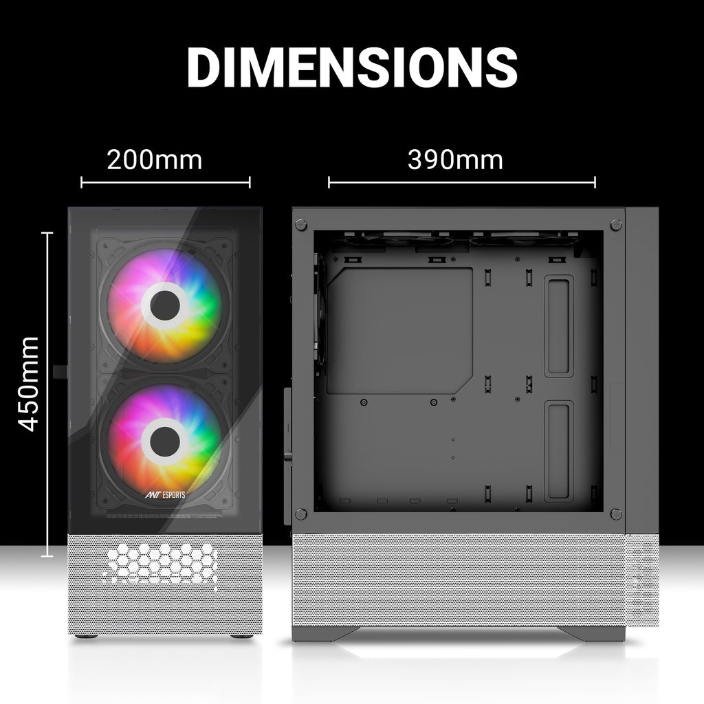 Ant Esports Chassis PAPPER 5F - Black & White ( Chassis Without Power Supply )