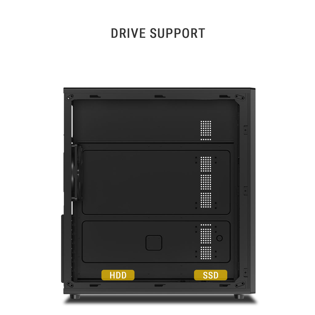 Ant Esports Chassis Si30 - Black ( Chassis Without Power Supply ) With Type C Port