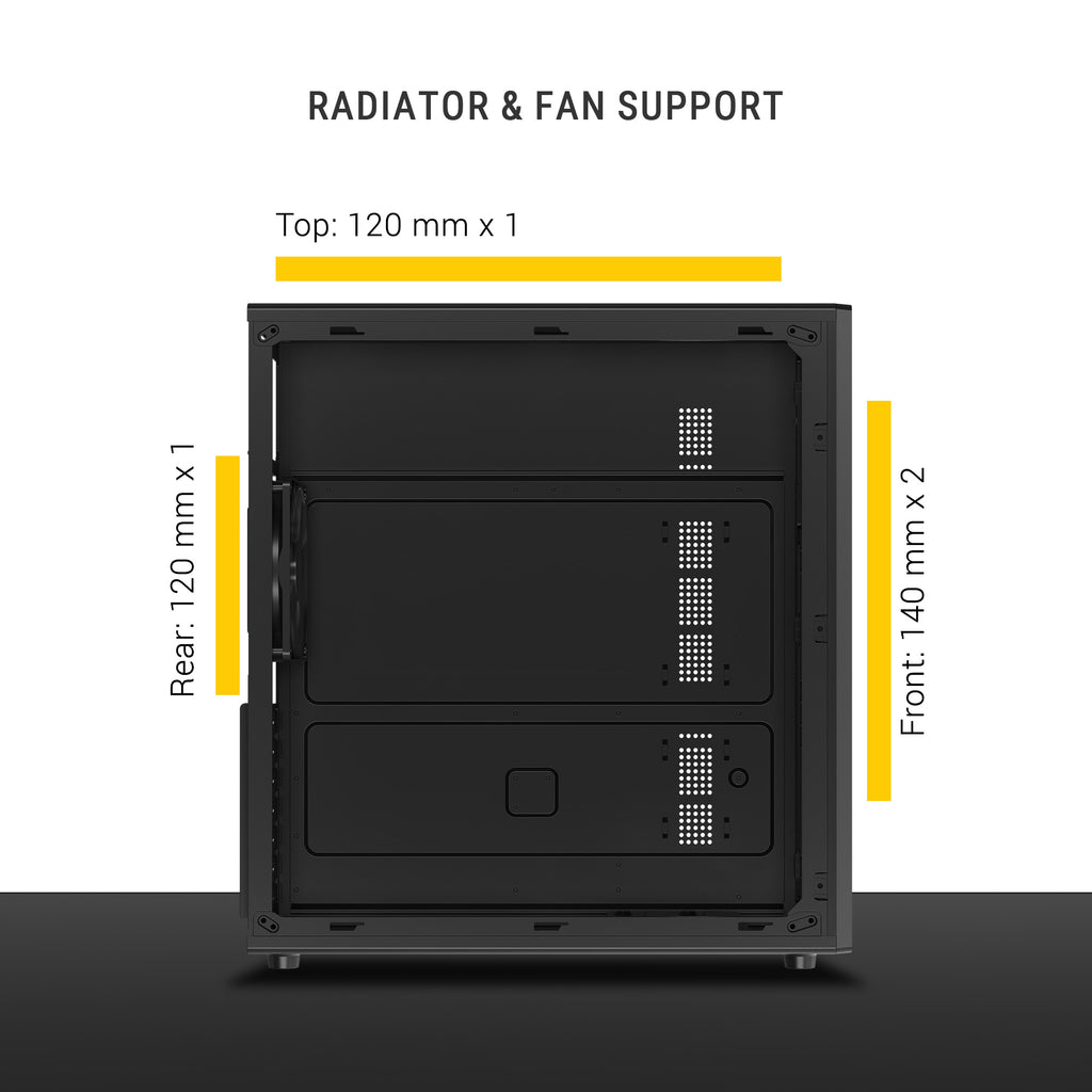 Ant Esports Chassis Si30 - Black ( Chassis Without Power Supply ) With Type C Port