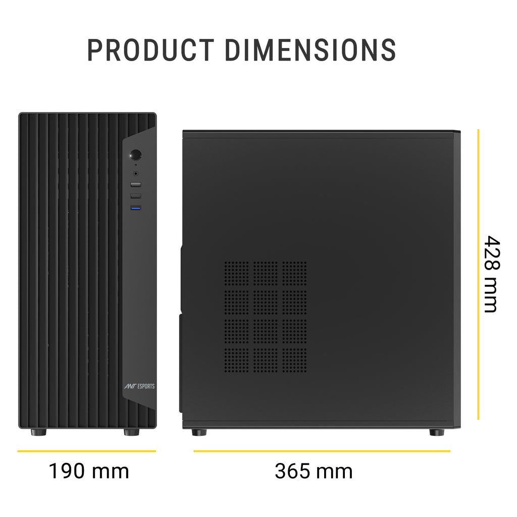 Ant Esports Chassis Si30 - Black ( Chassis Without Power Supply ) With Type C Port