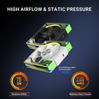 Ant Esports Shiftflow 3x120mm ARGB Revesible Stackable Black Case Fan Kit