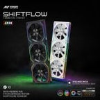 Ant Esports Shiftflow 3x120mm ARGB Revesible Stackable White Case Fan Kit