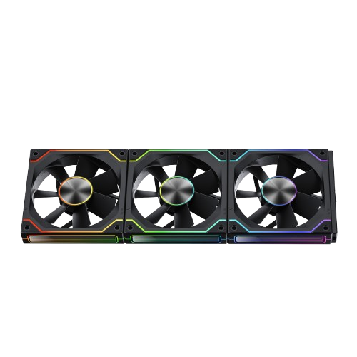 Ant Esports Shiftflow 3x120mm ARGB Revesible Stackable Black Case Fan Kit