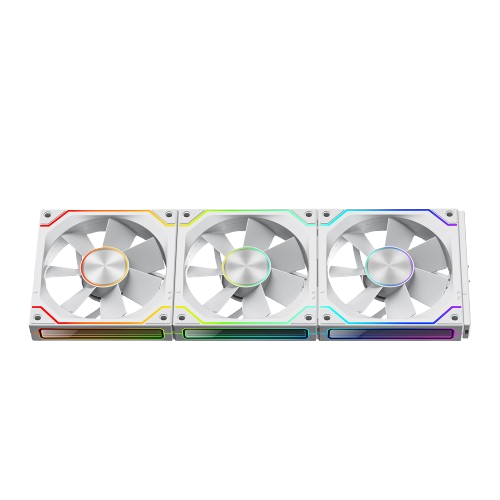 Ant Esports Shiftflow 3x120mm ARGB Revesible Stackable White Case Fan Kit