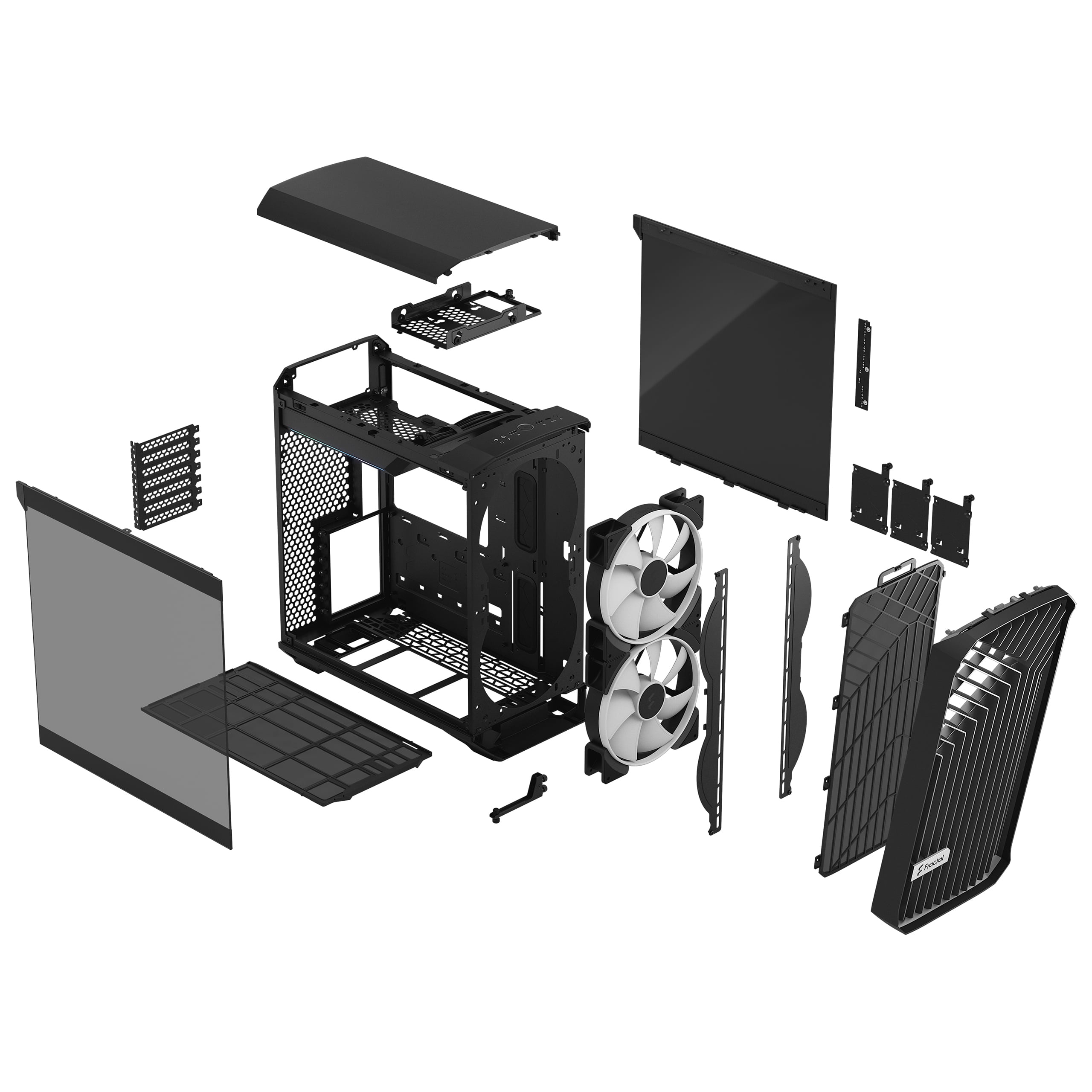 FRACTAL DESIGN Torrent Compact RGB Black TG Light tint