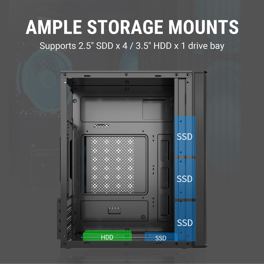 Ant Value Chassis VM10 Black ( Chassis Without Power Supply ) Black